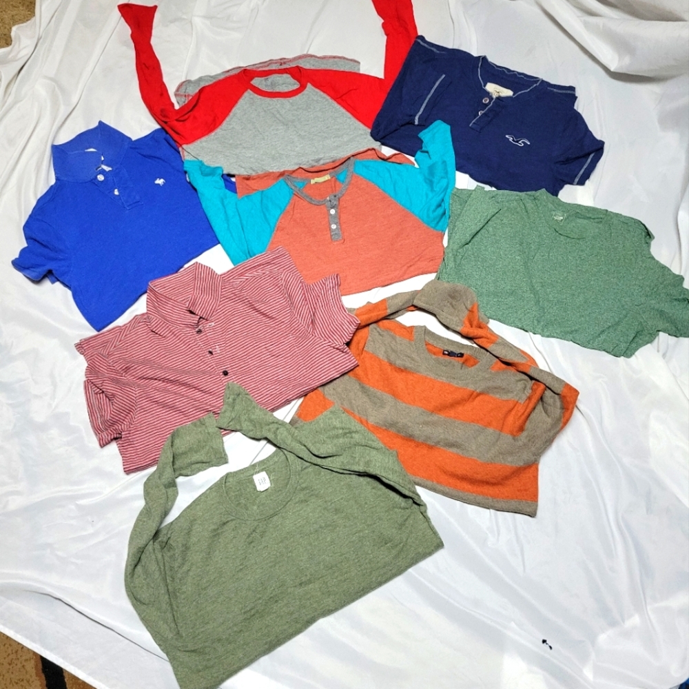 Men's Long Sleeve Shirt top bundle different styles size M+